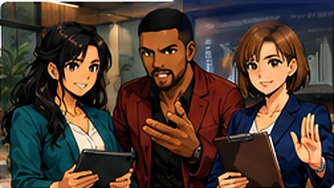 Leila holds a tablet while Marcus redirects a safety discussion toward her personally and Priya intervenes.