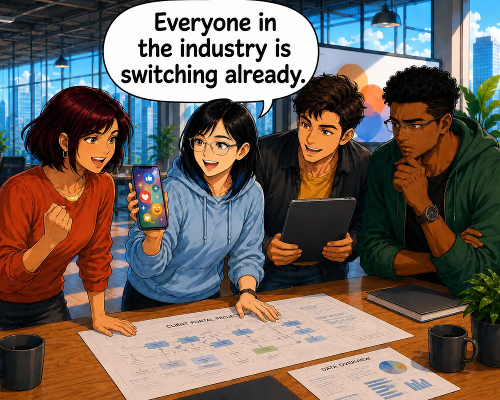 A colleague adds that everyone in the industry is switching already.