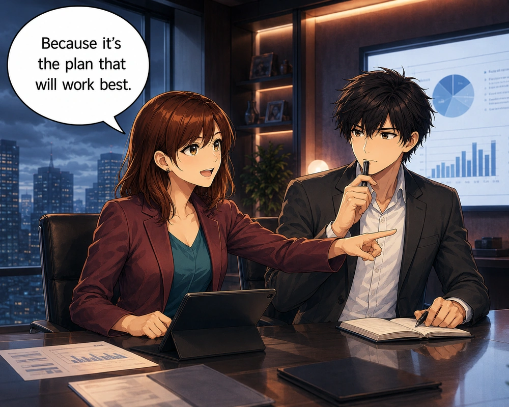 The woman says it is effective because it is the plan that will work best.