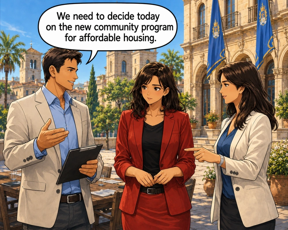 Three officials begin deciding whether to approve a new affordable housing program.