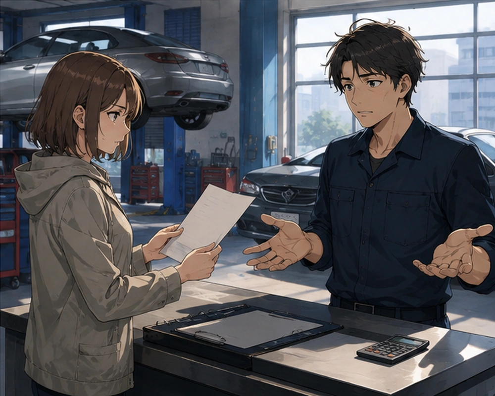Gaslighting — Mina receives a bill far above the written estimate.