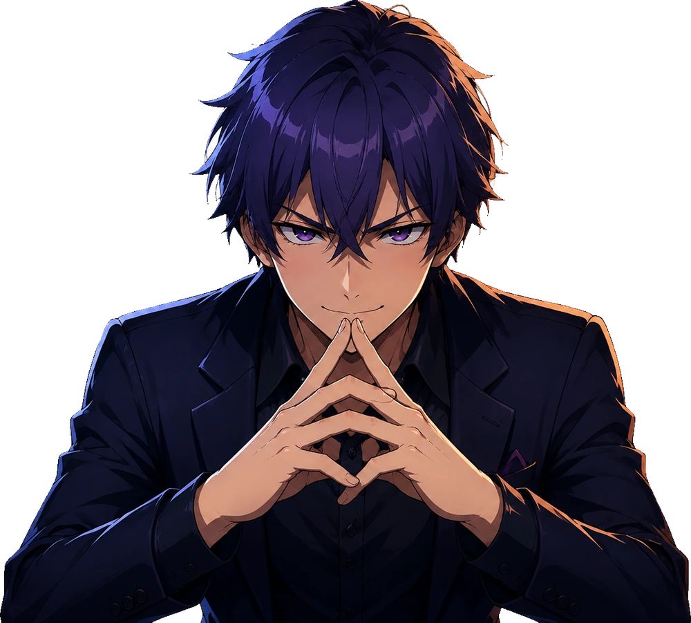 A composed man watching intently with his hands clasped
