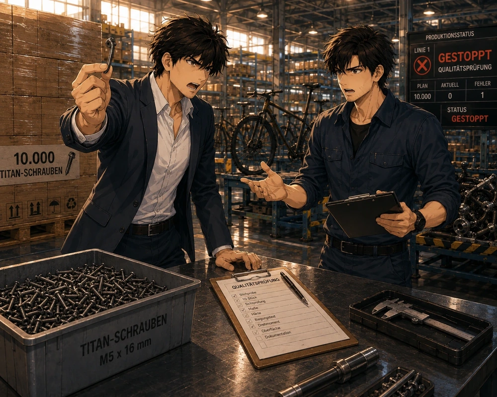 A customer criticizes a bike brand in a showroom while a staff member shows broader customer feedback and inspection results.