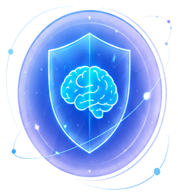 Glowing MindShield brain shield orb