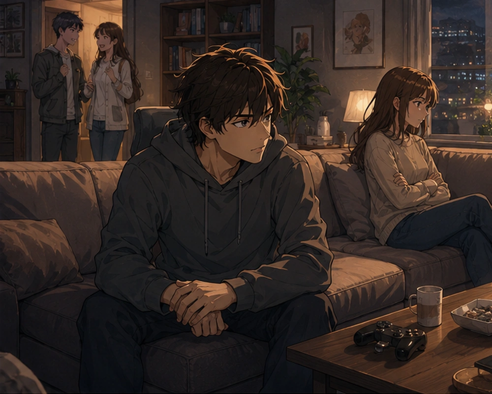 Isolation — After Jules's friends notice repeated canceled plans, his partner insists they are trying to break the couple apart and asks him to stop seeing them.