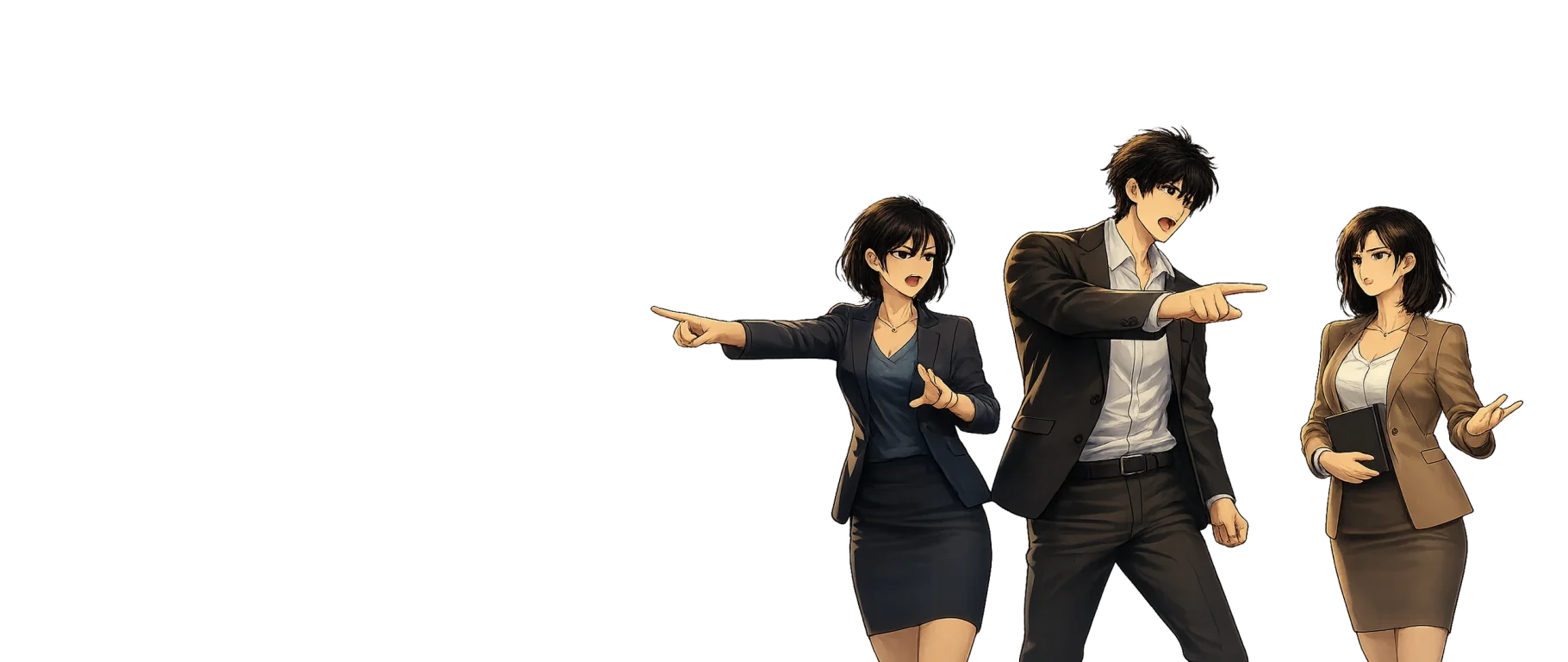 Three colleagues argue while a critical server problem demands their attention