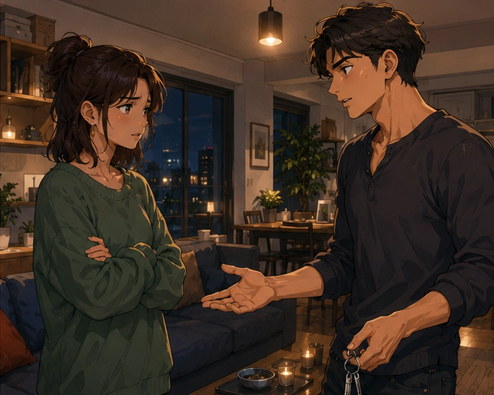 Scarcity Pressure — After a short relationship, Ren's partner demands that they move in together before a supposed apartment opportunity disappears that evening.