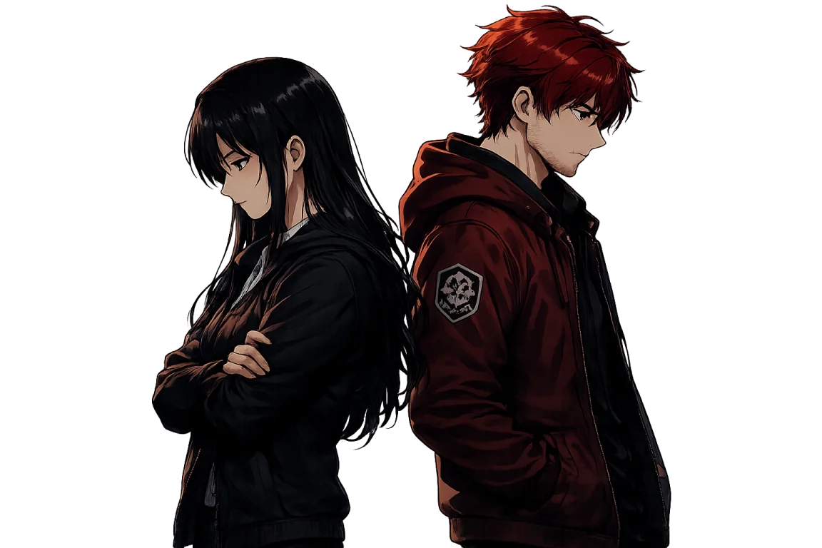 Two people turn away from each other in tense silence